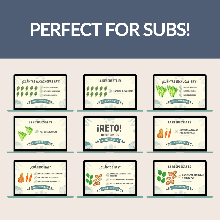 ¡Contemos Juntos! Spanish Counting & Vegetables Game (4)