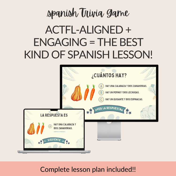 Spanish Counting & Vegetables Game